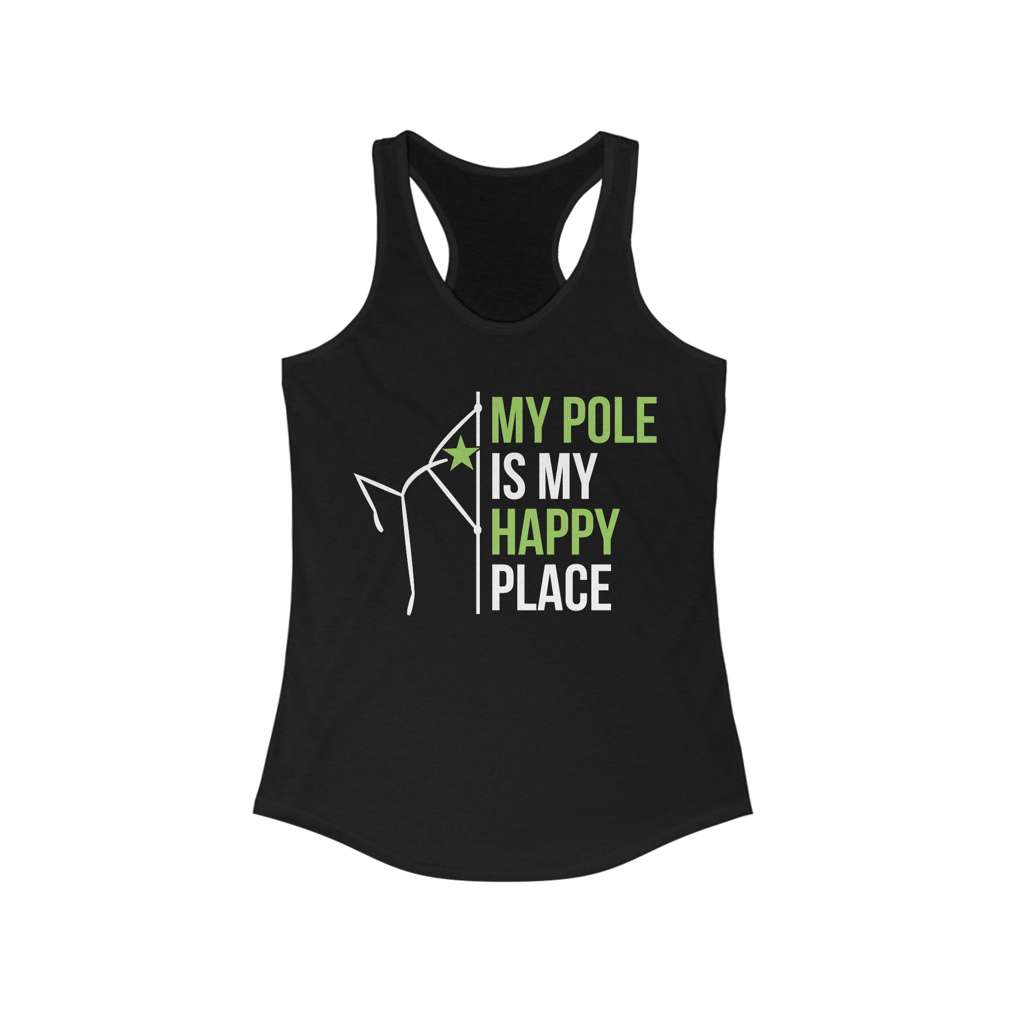 Racerback Tank - My Pole is My Happy Place Pole Dance Tank