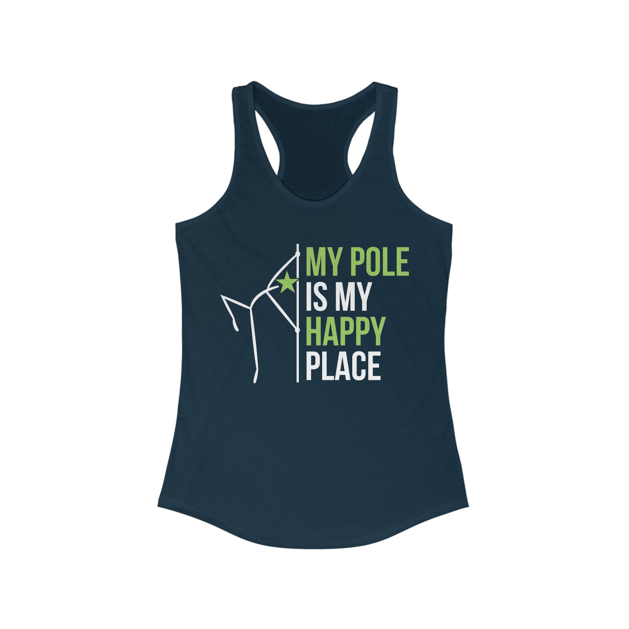Racerback Tank - My Pole is My Happy Place Pole Dance Tank