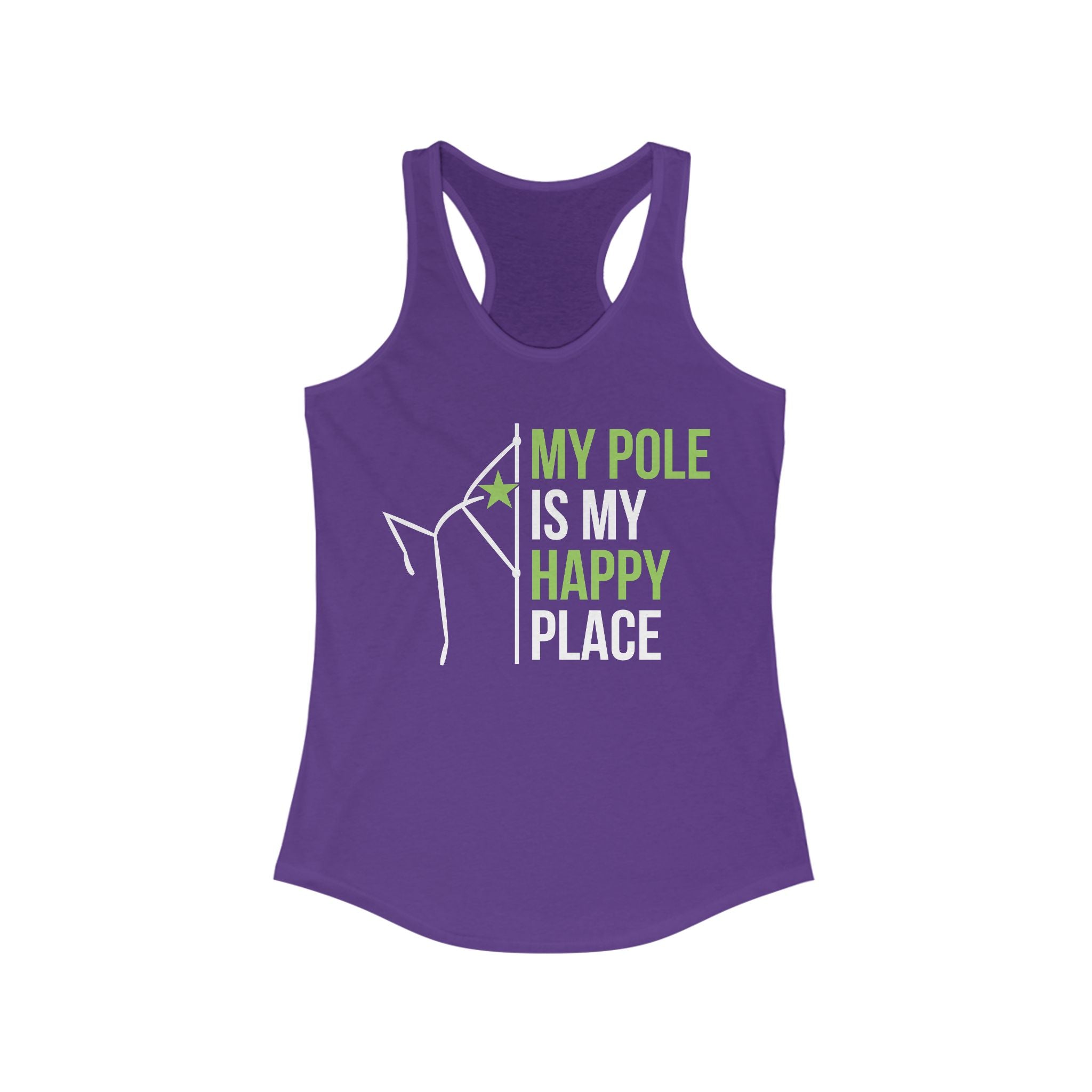 Racerback Tank - My Pole is My Happy Place Pole Dance Tank