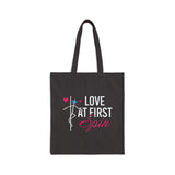Love at First Spin Pole Dance Cotton Canvas Tote Bag