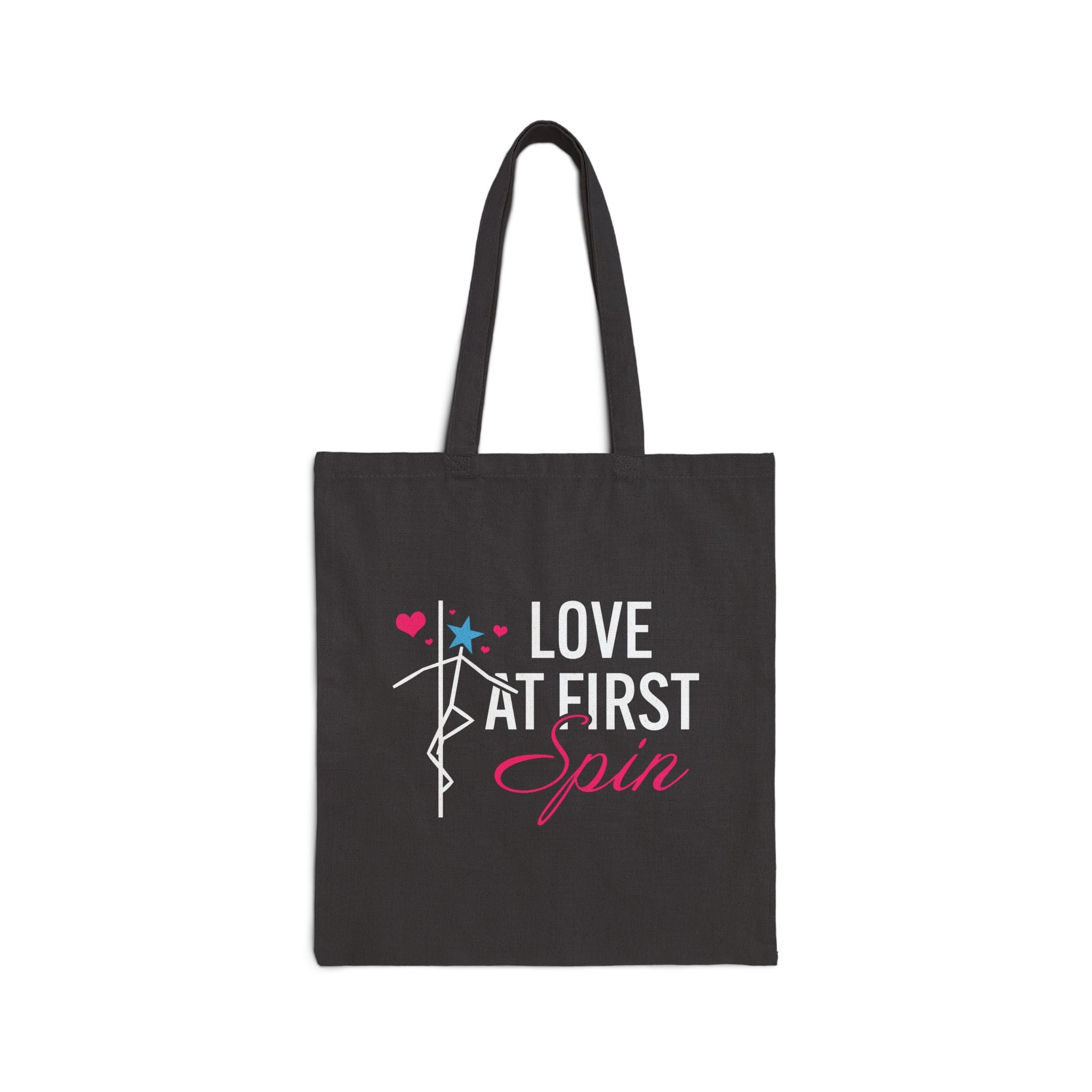 Love at First Spin Pole Dance Cotton Canvas Tote Bag