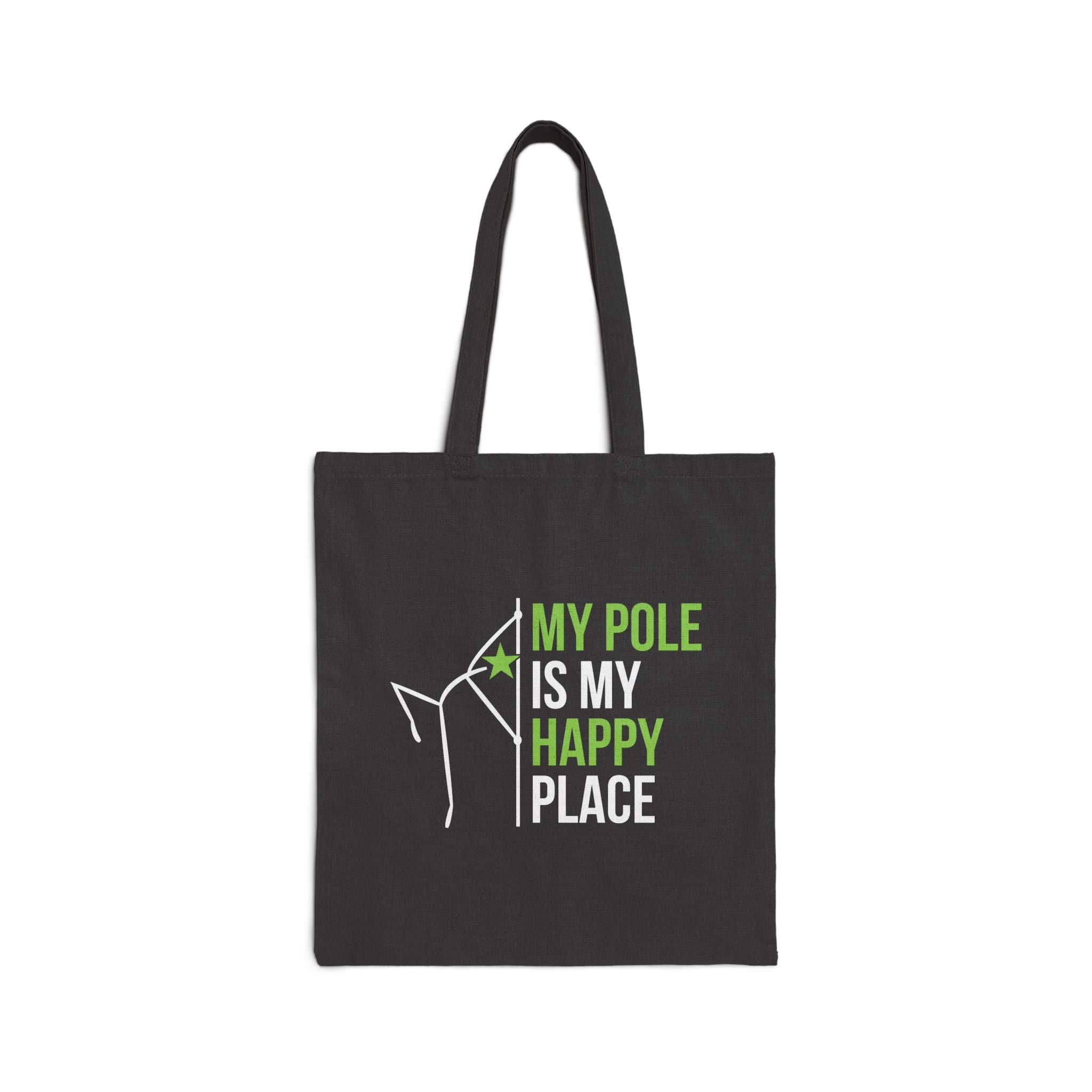 My Pole is my Happy Place Cotton Canvas Tote Bag