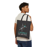 I Sparkle on the Pole Cotton Canvas Tote Bag